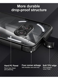 SNBFA Clear Case for Nothing Phone 2A/ Nothing 2A Plus, Transparent Hard PC Back & Soft TPU Bumper [Not Yellowing] Shockproof Protective Phone Case Slim Fit Thin Cover for Nothing Phone 2A/ Nothing 2A Plus  - Image 4