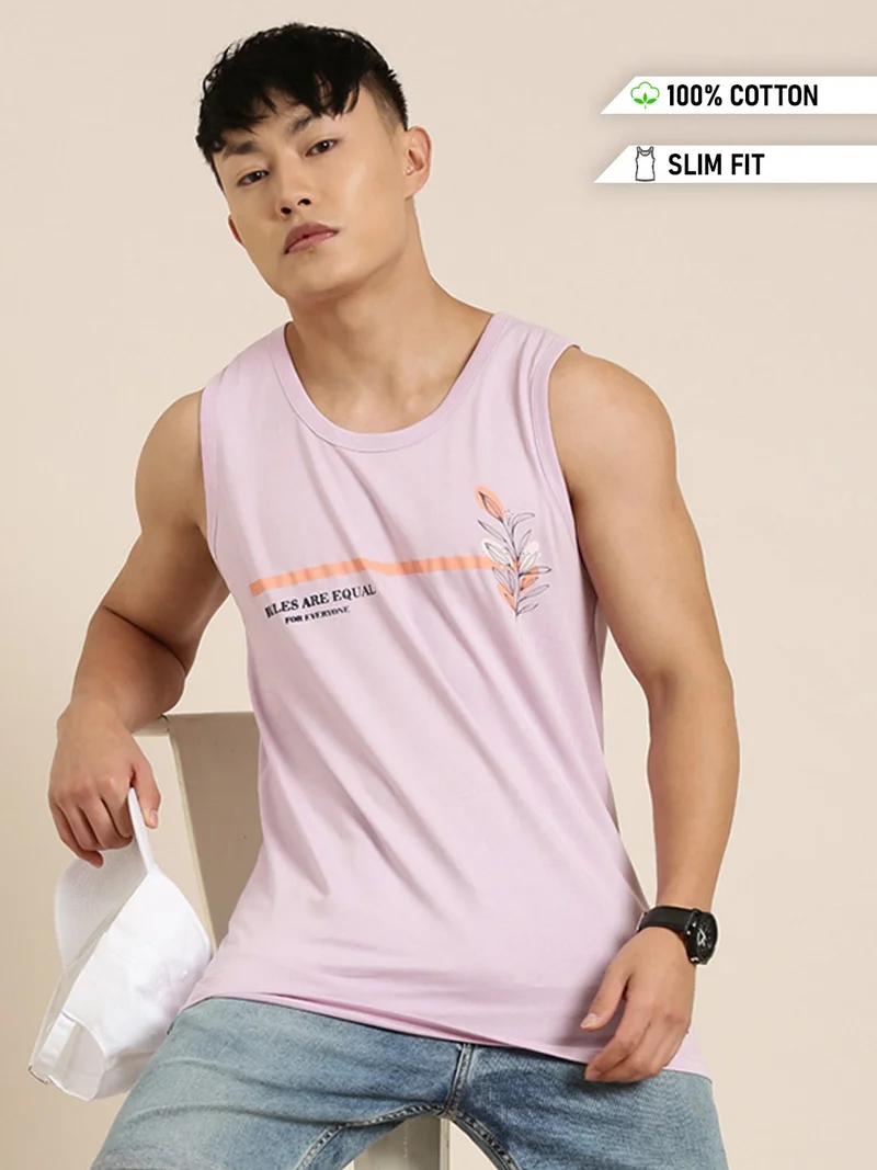 جوفن صدرية داخلية قطنية باللون اللافندر للرجال