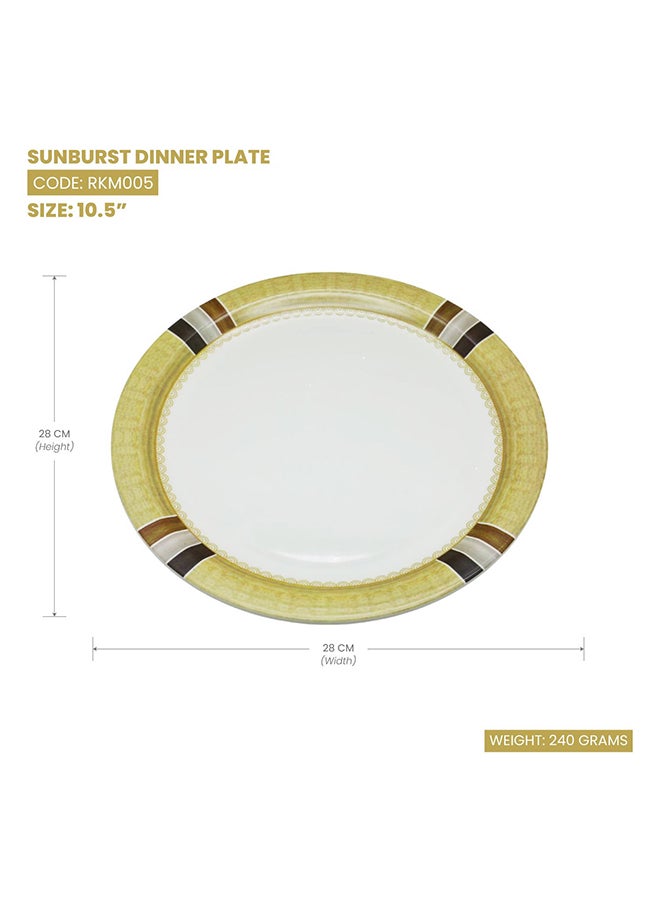 Rk Melamine Sunburst Melamine Dinner Plate 10.5" - Image 2
