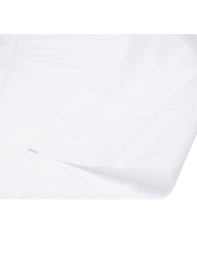Home-Tex Design 3 Piece Hometex Design King Size Flat Sheet Set White - 1 Flat Sheet (240x260 cm) +2 Pillow Covers (50x75 cm)  - Image 5