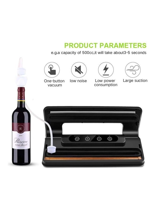 NIBEMINENT Automatic Vacuum Air Sealing Machine With Bags Black - Image 4