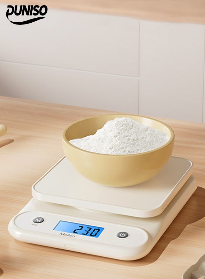 DUNISO Digital Kitchen Scale，Food Scale For Baking And Cooking，Mini Electronic Scale，with LCD Display，with Tray，Auto-Off，Type-C Charging，for Kitchen Cooking Baking Meal Prep - Image 1