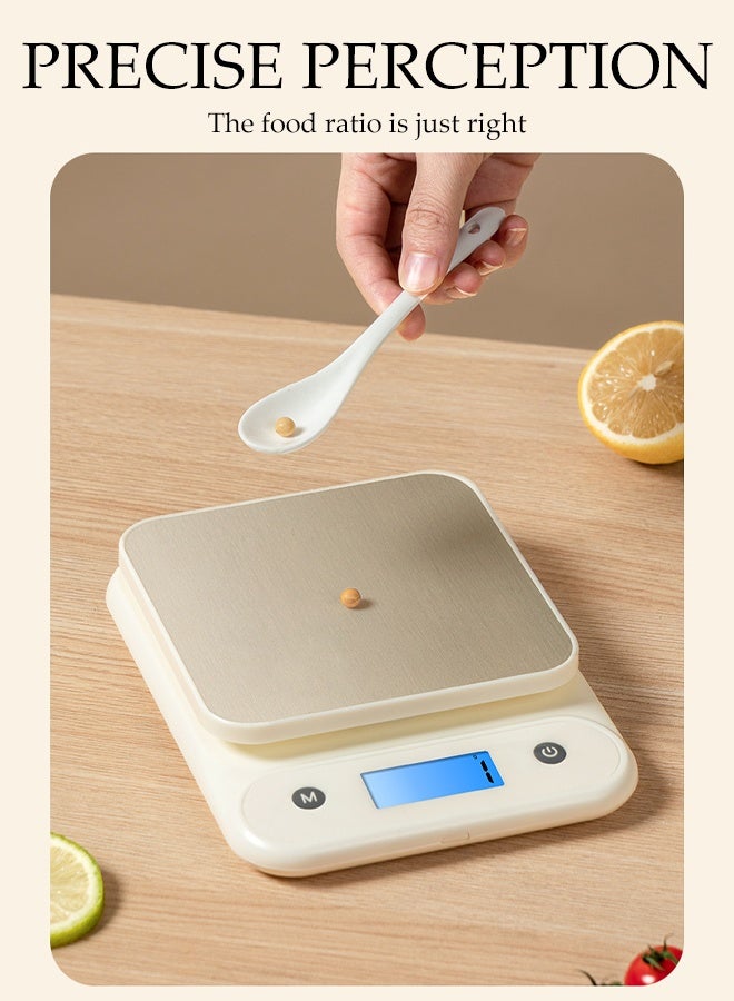 DUNISO Digital Kitchen Scale，Food Scale For Baking And Cooking，Mini Electronic Scale，with LCD Display，with Tray，Auto-Off，Type-C Charging，for Kitchen Cooking Baking Meal Prep - Image 4