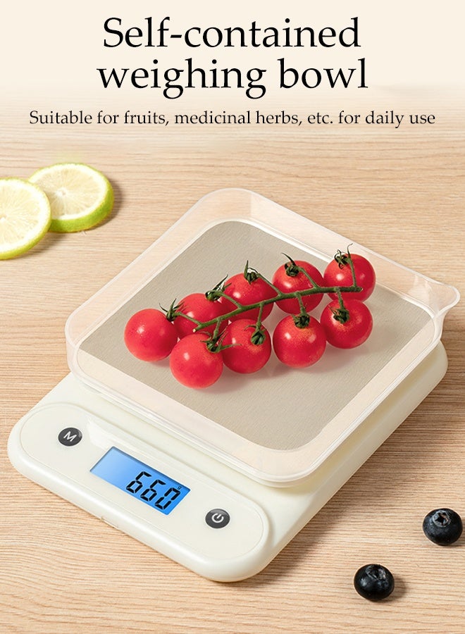 DUNISO Digital Kitchen Scale，Food Scale For Baking And Cooking，Mini Electronic Scale，with LCD Display，with Tray，Auto-Off，Type-C Charging，for Kitchen Cooking Baking Meal Prep - Image 5