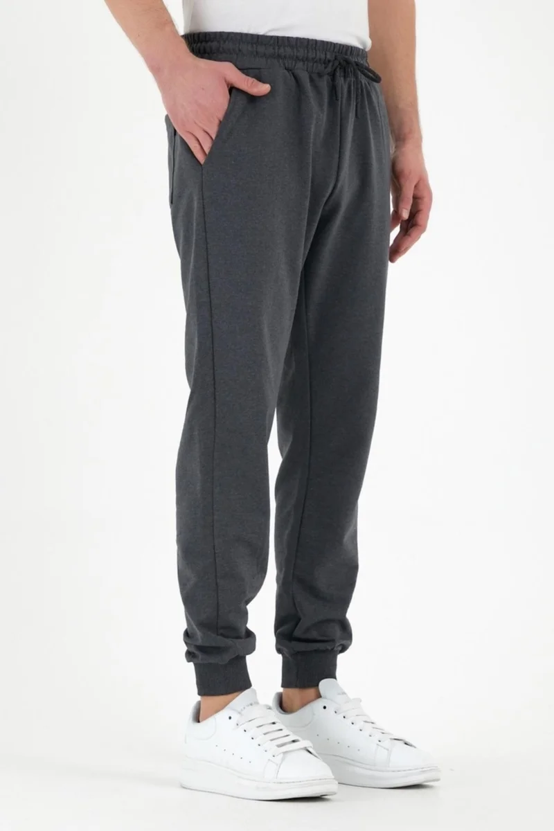 mmetalic Metallic Anthracite Men's Tracksuit Bottoms Labeled Back and Side Pockets Regular Fit
