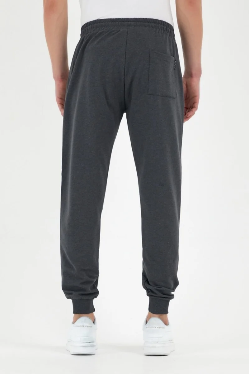 mmetalic Metallic Anthracite Men's Tracksuit Bottoms Labeled Back and Side Pockets Regular Fit