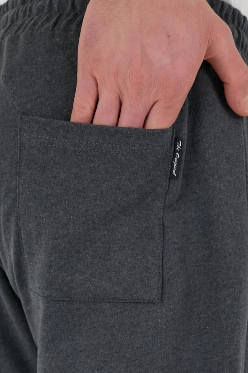 mmetalic Metallic Anthracite Men's Tracksuit Bottoms Labeled Back and Side Pockets Regular Fit
