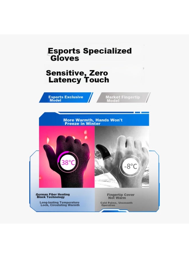 Masentek Gaming Gloves Red And Black, Pubg Thumb Protector, Mobile Gaming E-sports Professional Anti-slip Sweat-absorbing Touchscreen Breaker For Honor Of Kings, Ultra-thin Breathable, 2 Pairs - Image 3