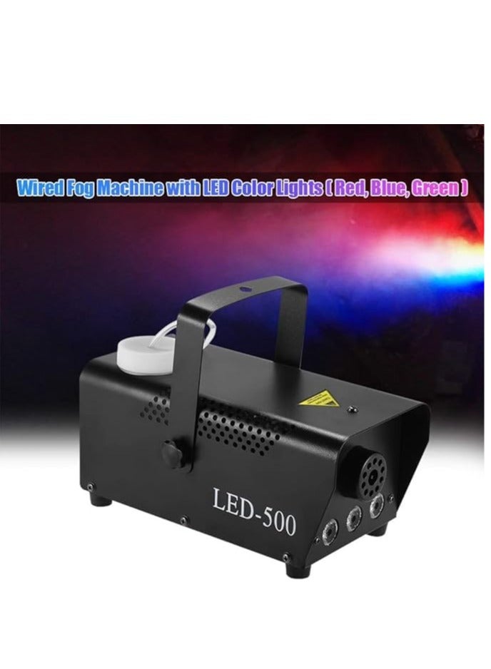 LED-500W Fog Machine Mini,Fog Machine Small With 3-Color LED Lights 250ml Tank Remote Control Stage Machine Suitable For Using In Party Wedding Live Concert Bar KTV ETC - Image 5
