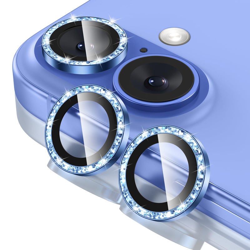 Tensea for iPhone 16 / iPhone 16 Plus Camera Lens Protector, 9H Tempered Glass Camera Cover Screen Protector, HD Clear, Metal Individual Ring for 16 6.1inch/16 Plus 6.7inch - Image 1