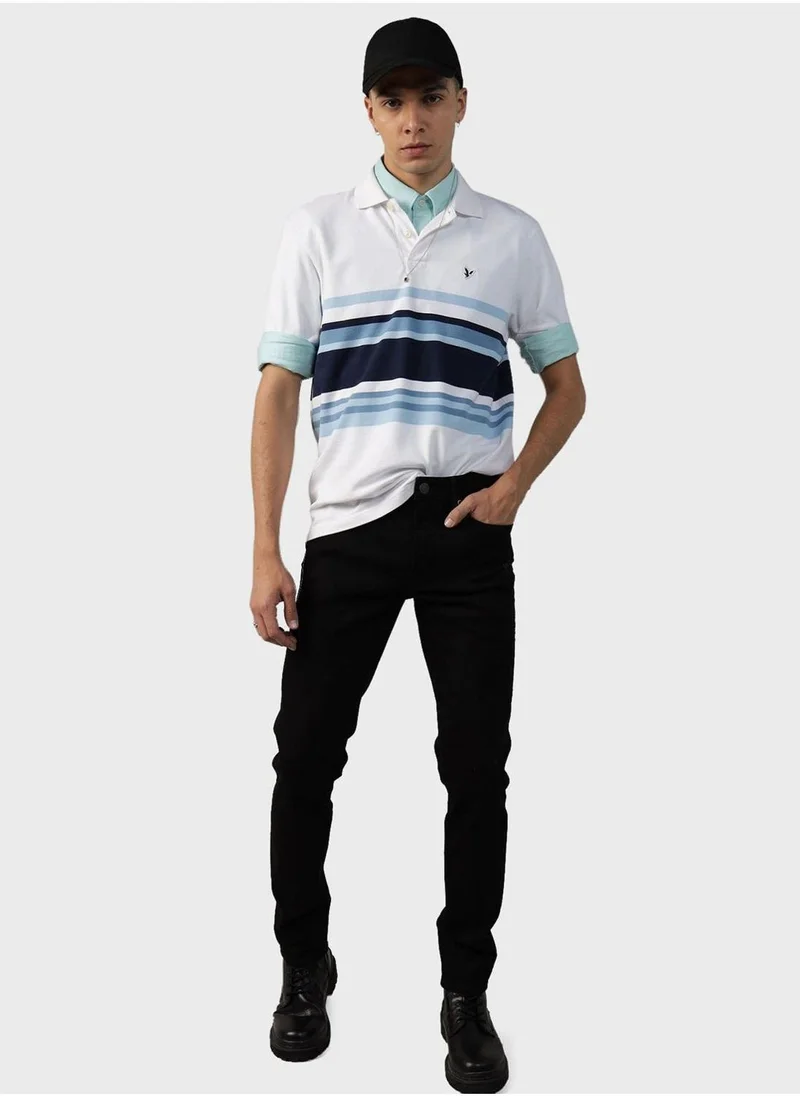 امريكان ايجل Striped Polo Shirt
