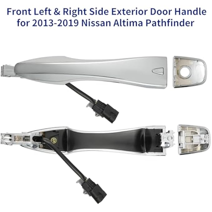 ريحني مقبض باب خارجي 97725 لنيسان ألتيما باثفايندر 2013 2014 2015 2016 2017 2018 2019 الجانب الأمامي الأيسر أو الأيمن مع دخول ذكي كروم - Image 2
