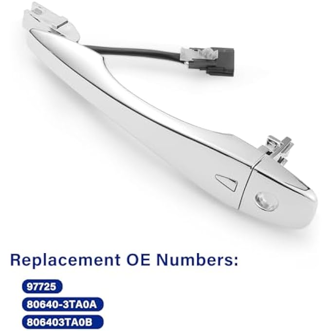 ريحني مقبض باب خارجي 97725 لنيسان ألتيما باثفايندر 2013 2014 2015 2016 2017 2018 2019 الجانب الأمامي الأيسر أو الأيمن مع دخول ذكي كروم - Image 5