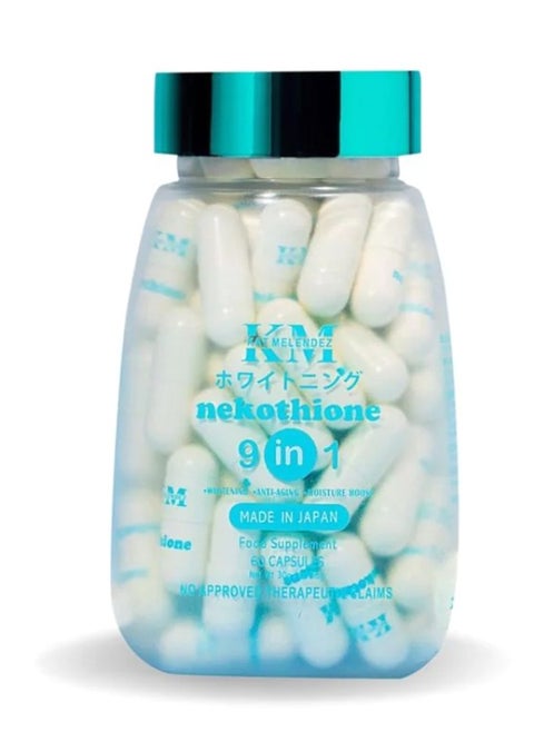 Nekothione 9-in-1 Food Supplements, Whitening, Anti-Aging, and Moisture Boost, 60 Capsules for Comprehensive Skincare and Wellness