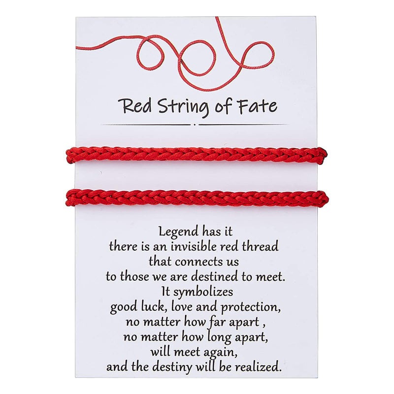 Desimtion Christmas Couples Bracelets Red String of Fate Matching Bracelets for Couples Gifts for Him and Her, Long Distance Relationship Gifts for Boyfriend and Girlfriend - Image 1
