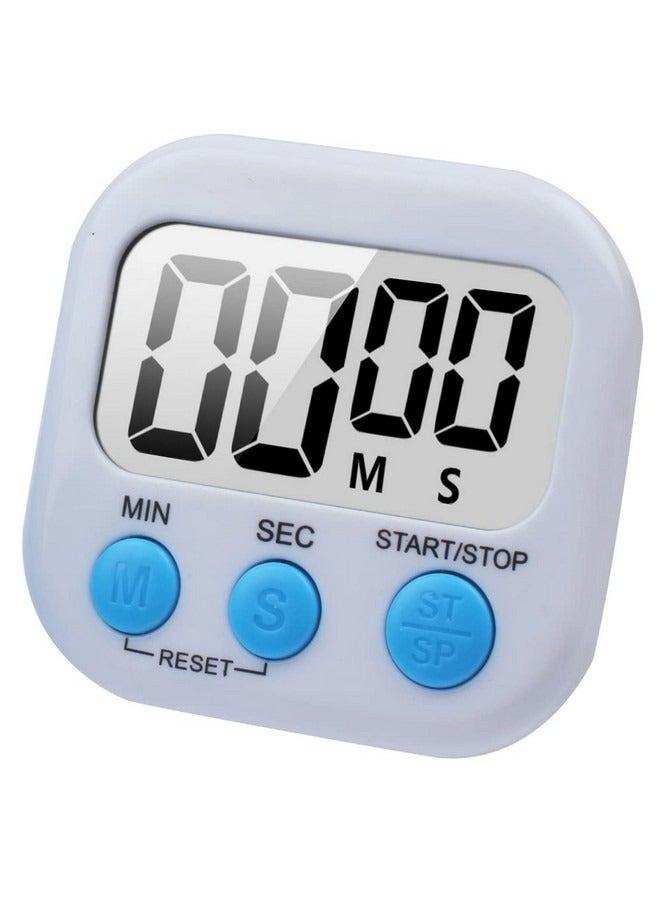 Beauenty Large Screen Digital Kitchen Timer Magnetic Stopwatch Timer for Baking Kitchen Study Training Count-Up Counting Down Clock ,White - Image 1