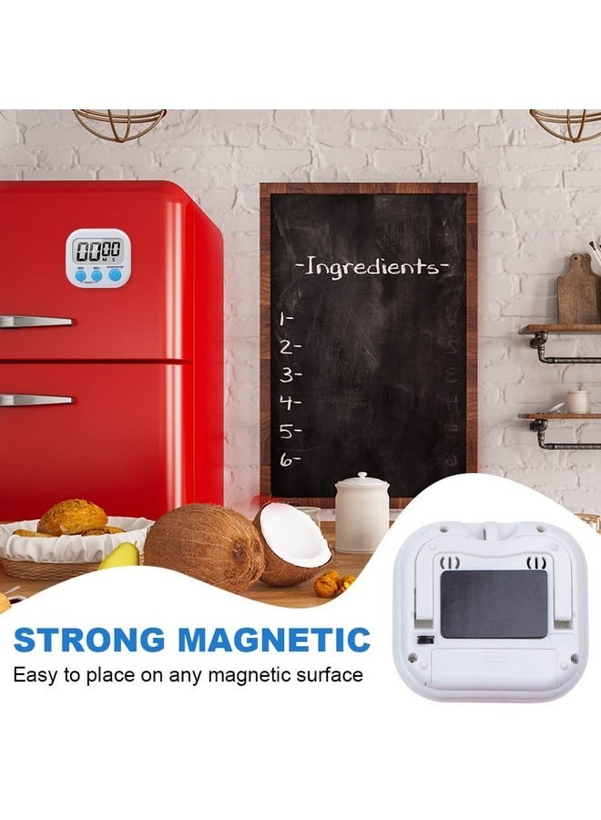 Beauenty Large Screen Digital Kitchen Timer Magnetic Stopwatch Timer for Baking Kitchen Study Training Count-Up Counting Down Clock ,White - Image 3