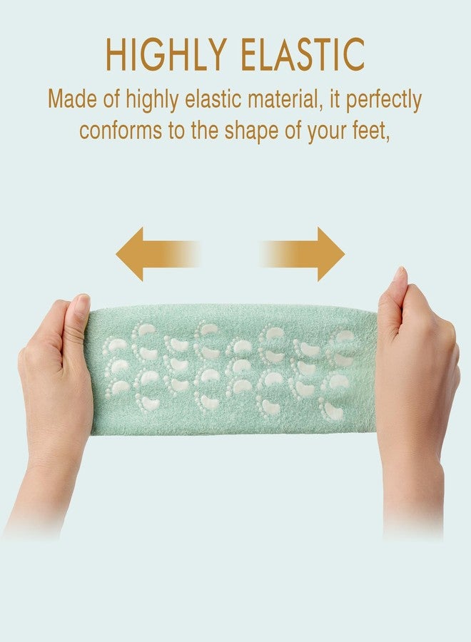 MoyRetty Moisturizing Silicone Gel Socks, 8.66 inches(Size M), for Dry Cracked Feet Care Gel Silicone Aloe Spa Socks for Women (Green) - Image 4