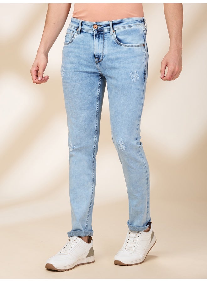 Being Human Mens Light Tone Slim Fit Denims - Image 2