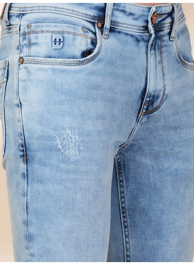 Being Human Mens Light Tone Slim Fit Denims - Image 4