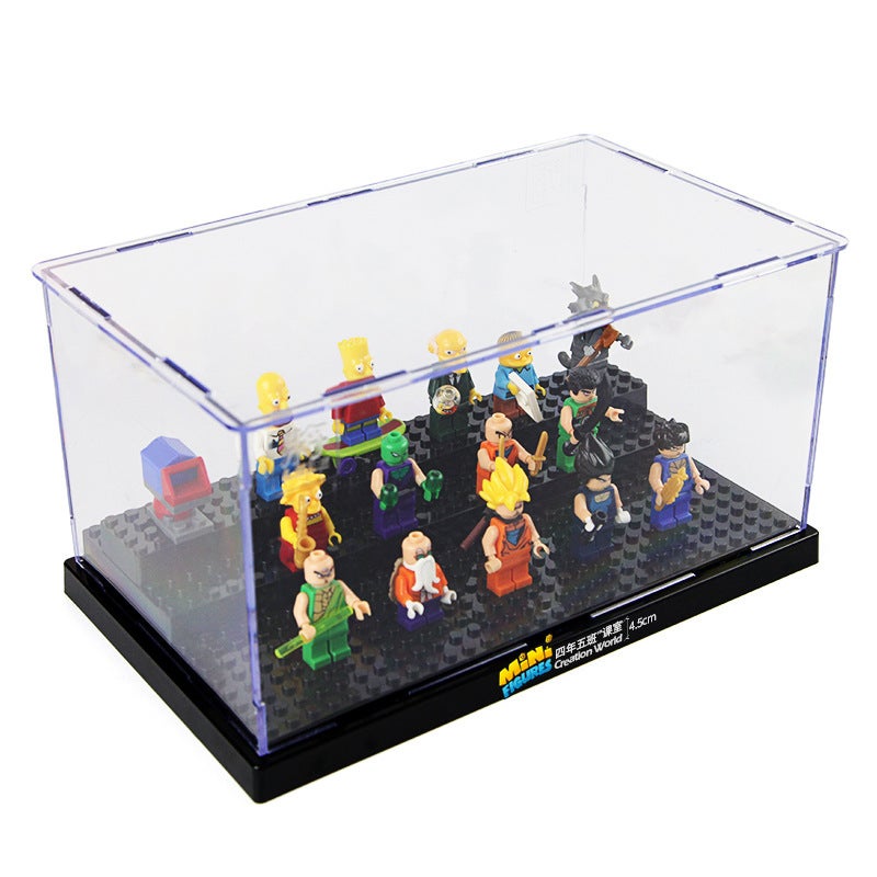 Building Block Display Box Small Particle Transparent Small Figurine Storage Box Dust Cover Display Table Children Assembled Pvc Toys - Image 4