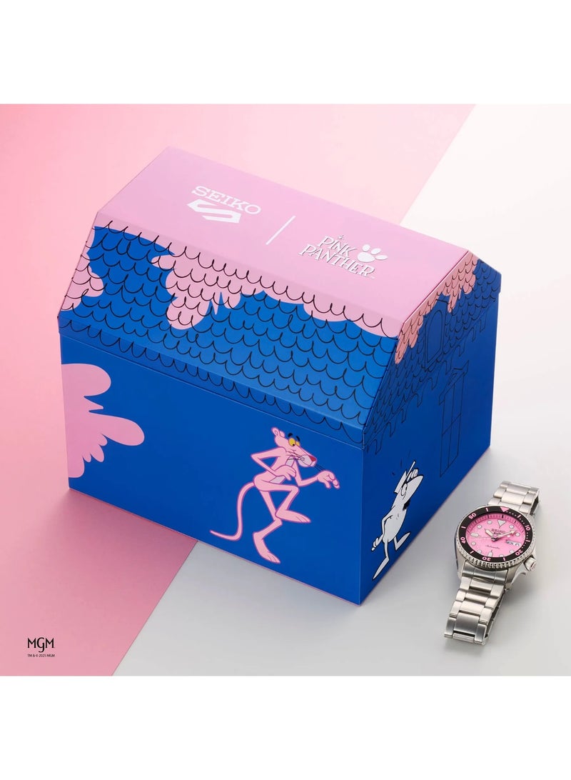 Seiko 5 Sports SKX series Pink Panther collaboration limited edition model SBSA321 - Image 5