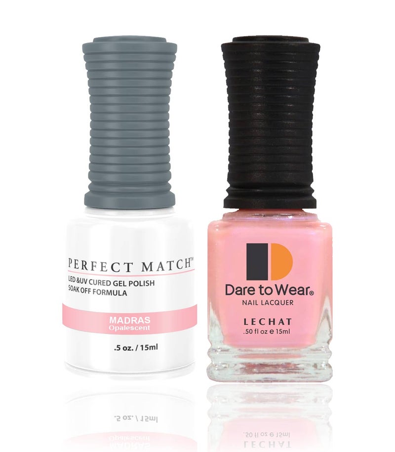 Lechat Perfect Match Gel Nail Polish 15ml Soak Off Long Lasting High Shine UV LED Gel Non Toxic Easy Application Wide Color Range for Manicure and Pedicure Madras PMS34