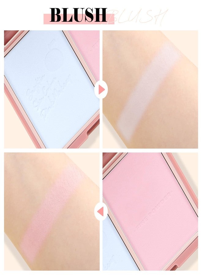 Boobeen Highlighter Contour Makeup Palette Face Matte Bronzer Powder, Compact Contouring Blush for Cheeks, Natural Long Lasting with Brush (01#) - Image 2