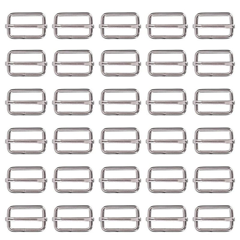 DIY Crafts Diy Crafts 13707 Nickel Plating Triglide Slides Rectangle Adjustable Webbing Slider for Fasteners Strap Backpack Diy Accessories Pack of 150 Multicolor  - Image 1
