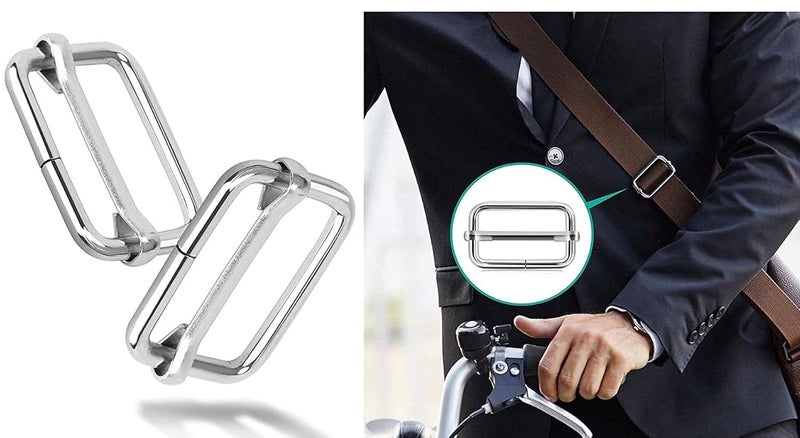 DIY Crafts Diy Crafts 13707 Nickel Plating Triglide Slides Rectangle Adjustable Webbing Slider for Fasteners Strap Backpack Diy Accessories Pack of 150 Multicolor  - Image 5