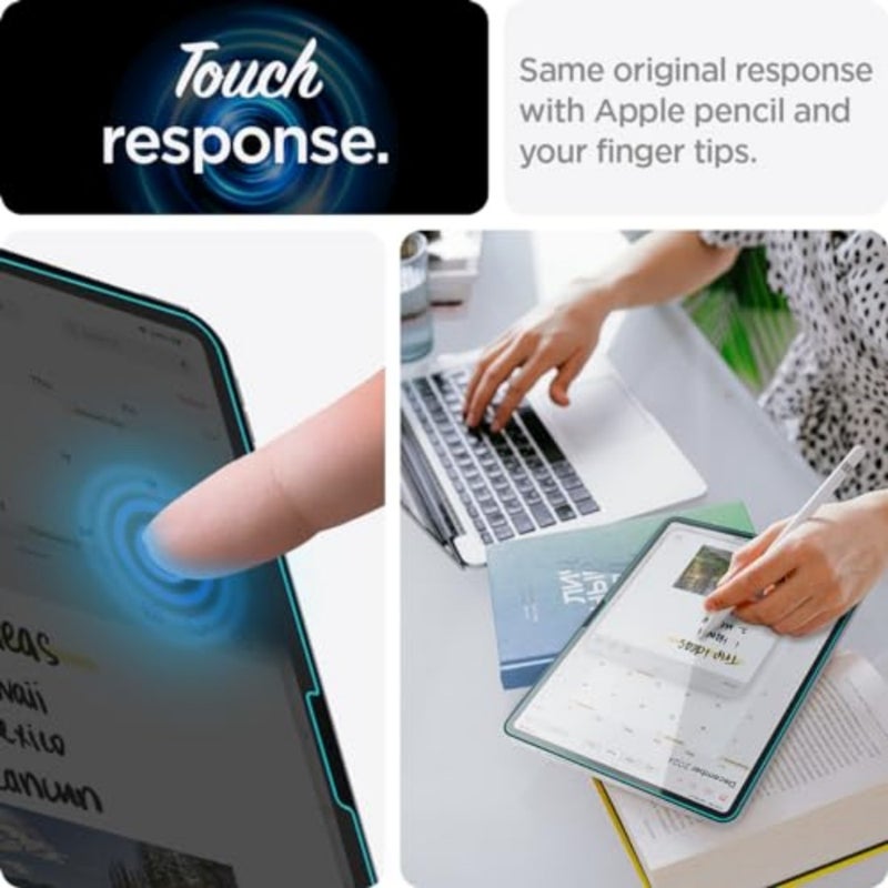 Tempered Glass Screen Protector for iPad Air 13 inch M2 2024:9H hardness, crystal clear, touch responsive, auto-align technology, case-friendly, easy installation kit - Image 4