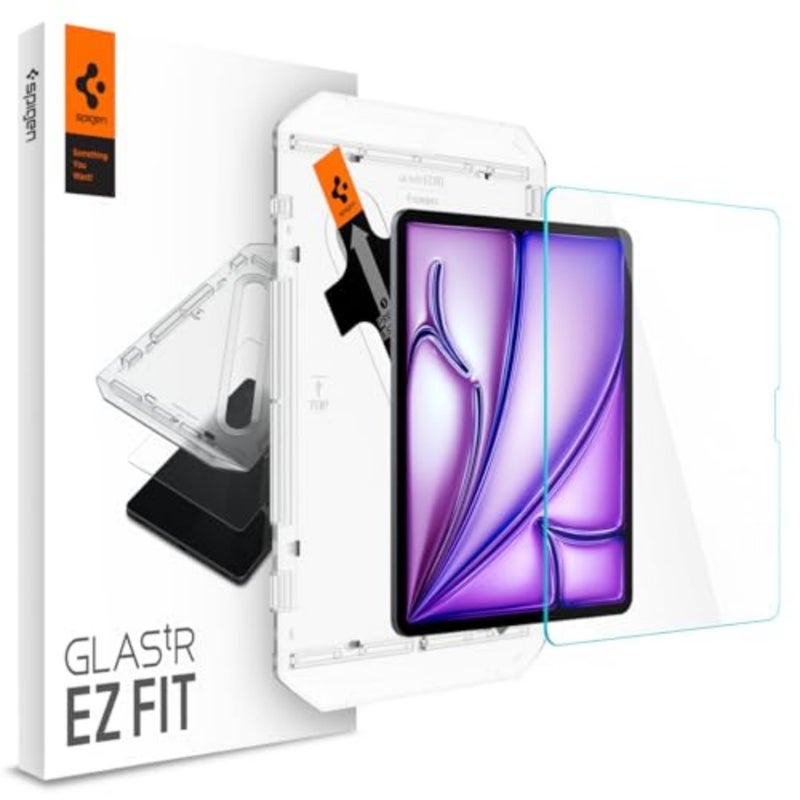Tempered Glass Screen Protector for iPad Air 13 inch M2 2024:9H hardness, crystal clear, touch responsive, auto-align technology, case-friendly, easy installation kit - Image 1