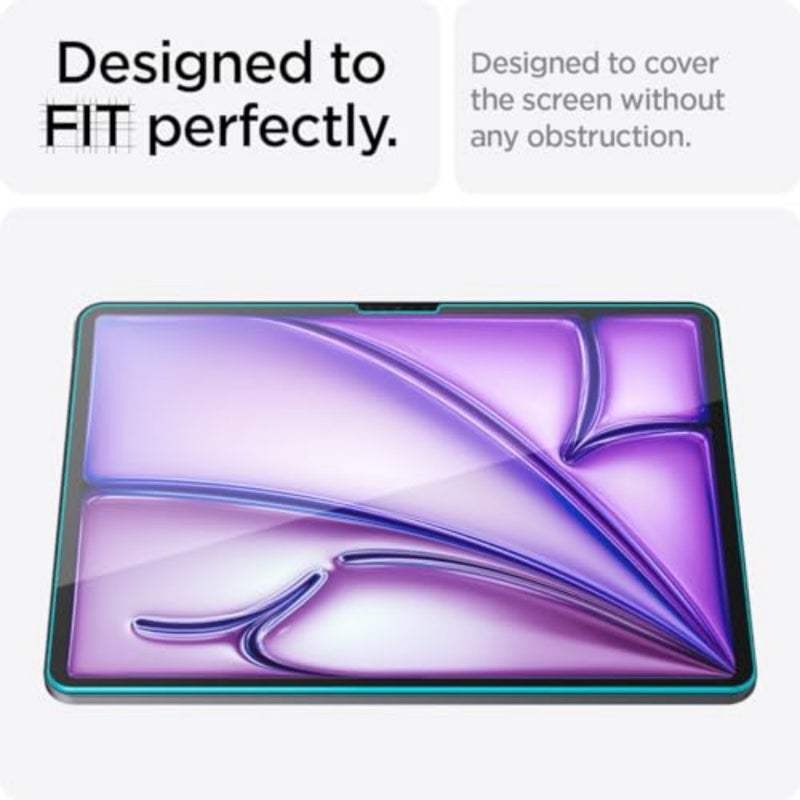 Tempered Glass Screen Protector for iPad Air 13 inch M2 2024:9H hardness, crystal clear, touch responsive, auto-align technology, case-friendly, easy installation kit - Image 5