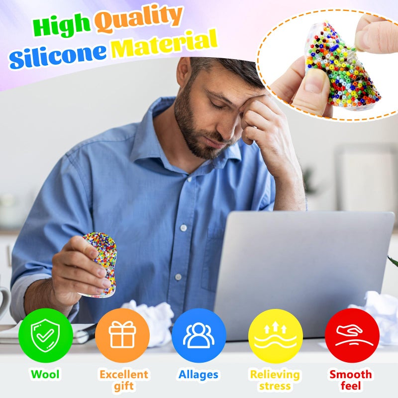 oyeftp Skin Picking Fidget Toys, Skin Picky Pocket Pads to Pick, Sensory Toys for Skin Pickers, Silicone Picking Fidget Pad, Dermatillomania Fidget Toys ADHD OCD Fidget Toy(3PCS-2.36in) - Image 3