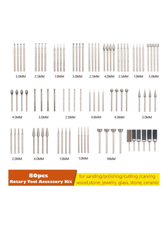 NIBEMINENT 86-Piece Rotary Tool Accessories Kit Beige 17.00X10.00X12.00cm  - Image 3