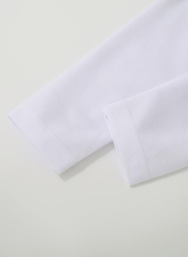 Take Two Boys White Graphic Polo and Black Jogger Set - Image 5