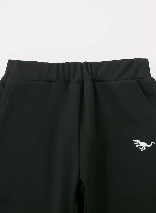 Take Two Take Two Boys White Graphic Polo and Black Jogger Set