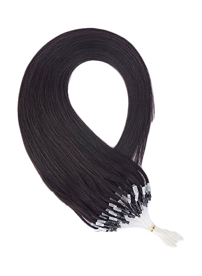 NIBEMINENT 100-Piece Micro Ring Loop Hair Extensions 1B Black 20inch - Image 1