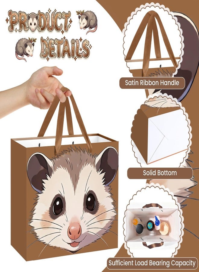 Woosytoo Opossum Gift Bag with Tissue Paper and Card Funny Possum Present Wrapping Bag - Cute Woodland Animal Trash Cat Birthday Party Supplies for Kids Adults Meme Lovers - Image 4