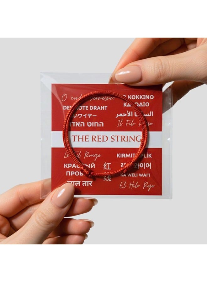 Luck Strings Red cord Bracelet for Men - Adjustable Bracelet for Women - Unisex Adult Waterproof Nylon Cord Surfer Passion protection strength Power Talisman Good Charm Energy Red of Fate Love - Image 3