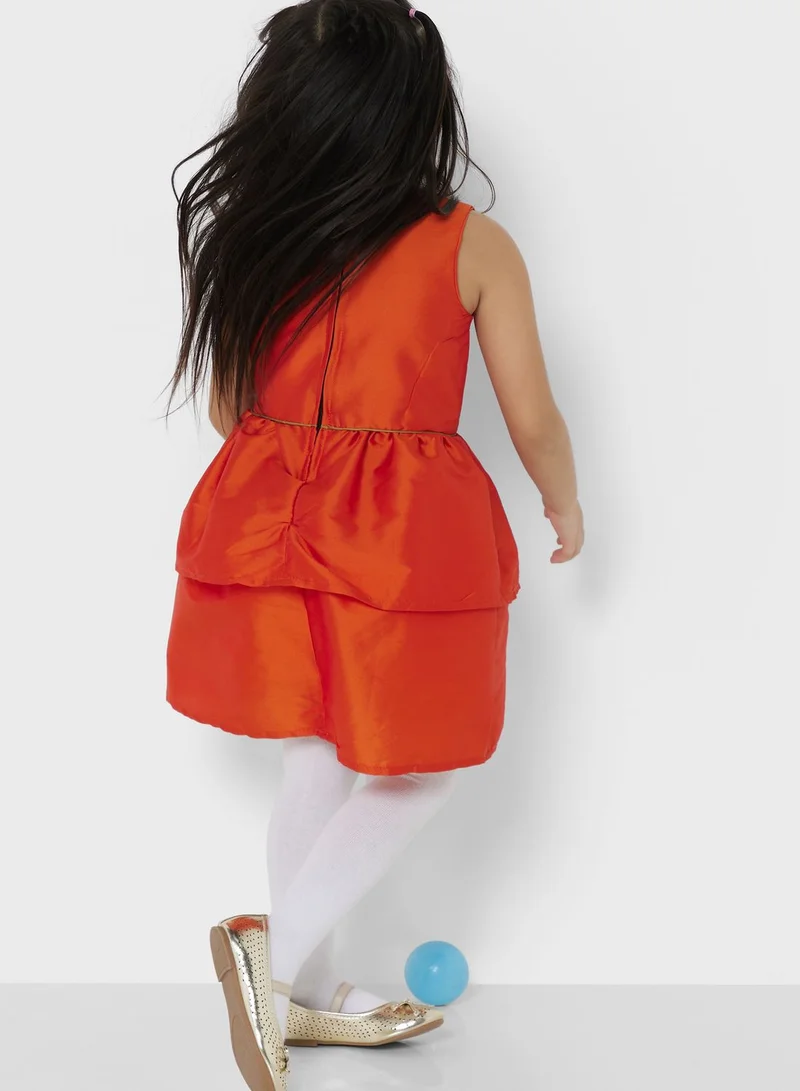 Pinata Partywear Dress With Bow Detailing On Waist