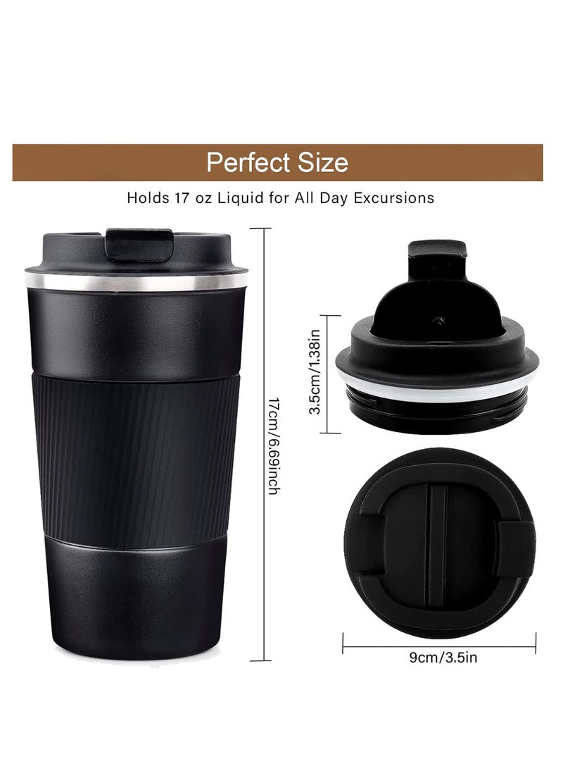 Coffee Mug 17oz insulated coffee travel mug spill proof with leakproof lid vacuum stainless steel thermos coffee tumblers to go reusable coffee cup for men and women for hot & cold drinks - Image 3