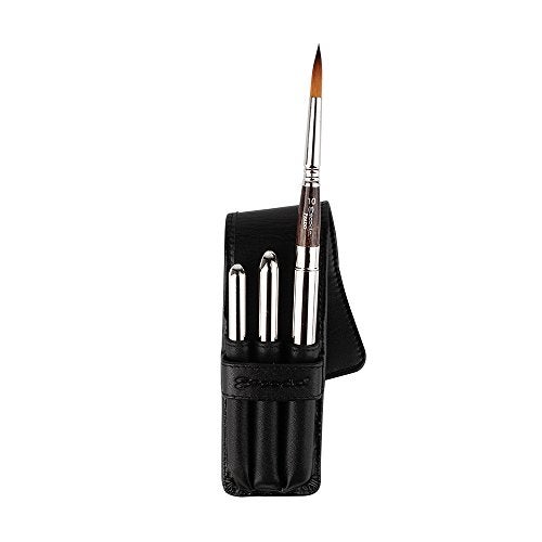 Escoda Watercolour Prado Set with 3 Round Travel Brushes for Watercolour Size 2610 3 Brushes Synthetic Tame Round Pointed - Image 1