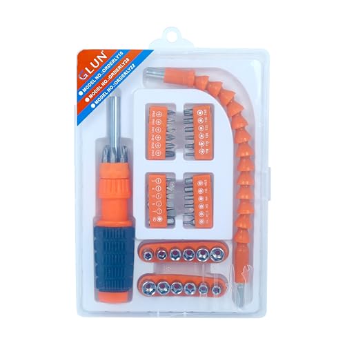 GLUN® Screwdriver Tool Kit, 38 in 1 Magnetic Handle Tip & Multi-Bits, with Flexible Rod, All-in-One Repair Tool Kit Use at Home, Office & Factories - Image 4