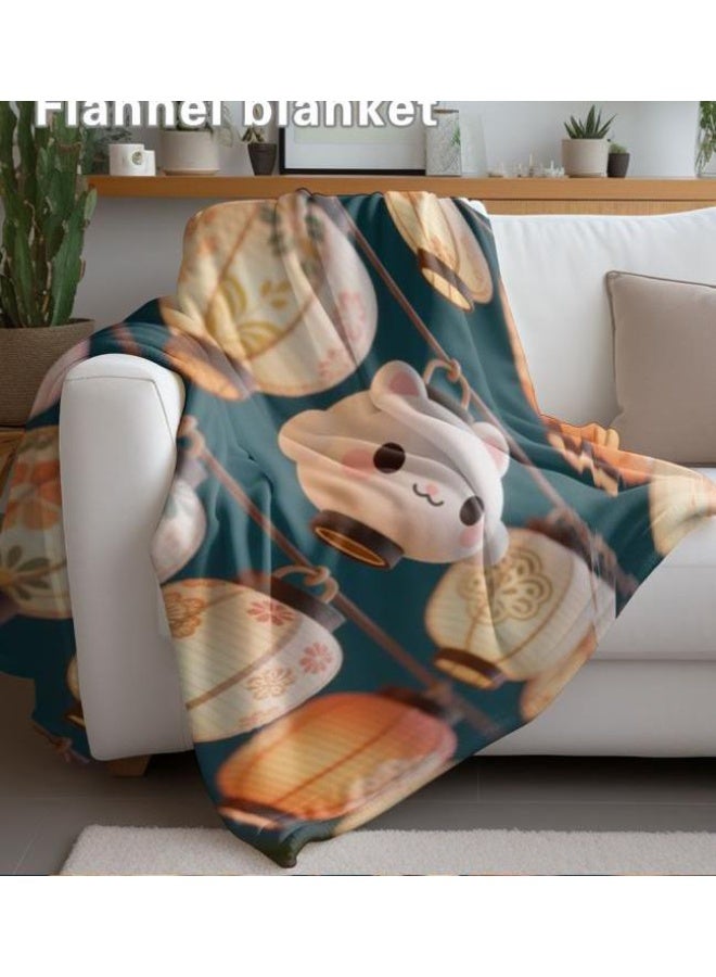 general Flannel thin blanket (warm and comfortable, suitable for sleep, gaming, dust removal and sandproof) 150cm*200cm - 398 - Image 4