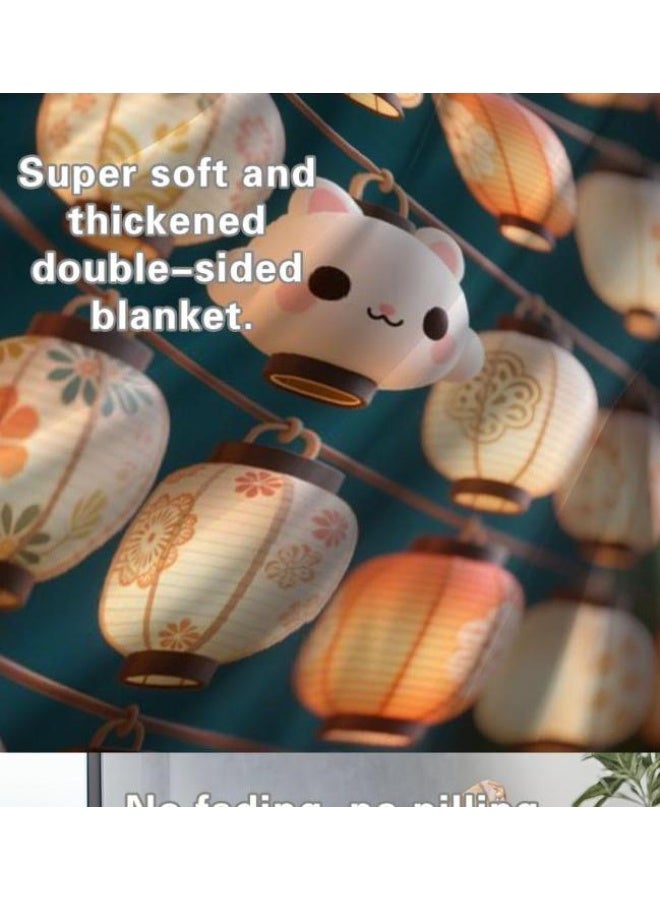 general Flannel thin blanket (warm and comfortable, suitable for sleep, gaming, dust removal and sandproof) 150cm*200cm - 398 - Image 5