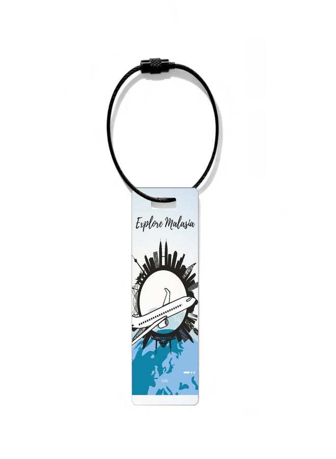 SeQR Smart Lost & Found Luggage Tag - Metal QR Travel ID Tag with Wire Cable for Suitcase, Backpack, Stroller, Golf Bag - Scan & Find Digital Souvenir Tag - Smart Travel Accessory/Malaysia Souvenir - Image 2