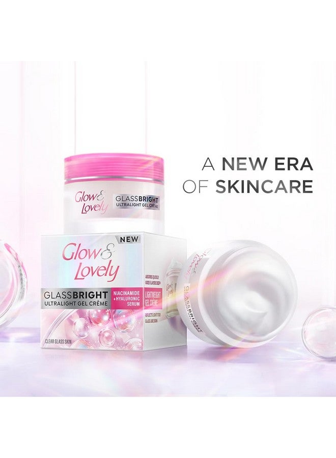 Glow & Lovely Glow and Lovely GlassBright Ultralight Gel Creme with Niacinamide, Hyaluronic serum|95% Clearer Glass Skin|Reduces Dark spots & Pigmentation|2X Radiance| Inspired by Korean beauty science |50g - Image 2