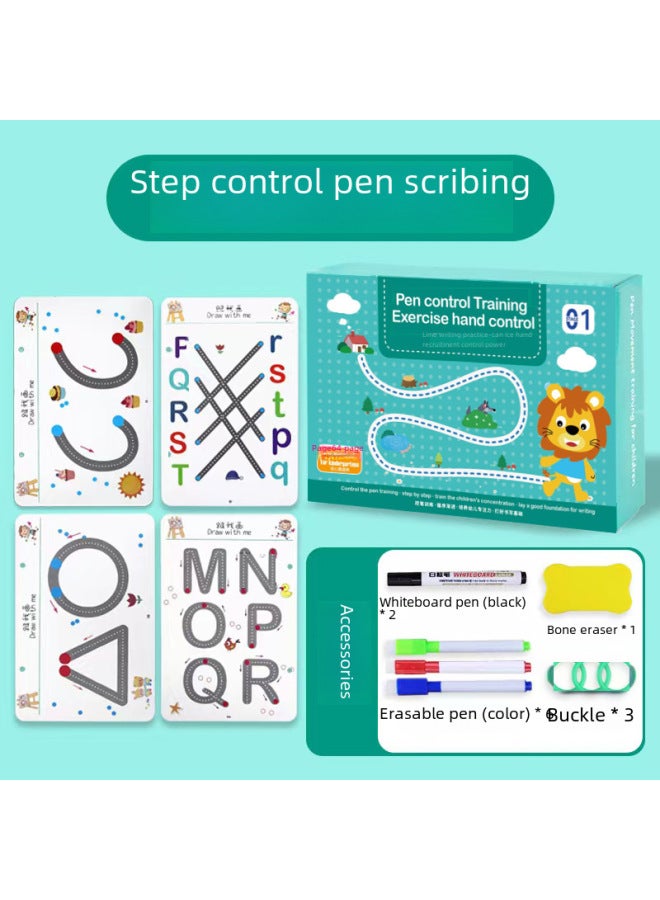 Pen Control Training This Kindergarten Erasable Writing Paper Fun Children's Early Education Beginner-level Basic Writing Pen Exercise Card - Image 2