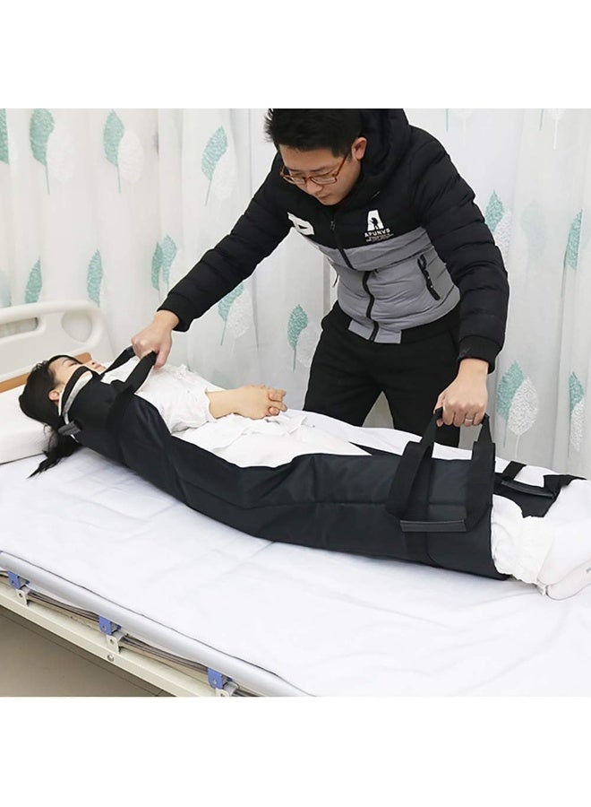 SAFENHAND Foldable Stretcher Soft 6 Handles Oxford Cloth Household Emergency Rescue Back Stretcher Foldable Patient Mover Rescue Roll Stretcher for Hospital Clinic Home Sports Black 108x67cm - Image 5